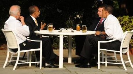 Friedens-Bier bei Barack Obama