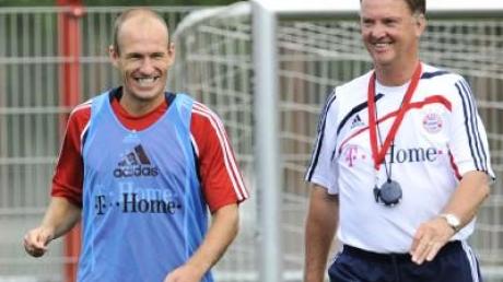 Wieder vereint: Louis van Gaal und Arjen Robben