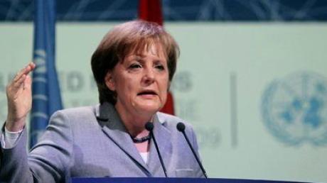 Bundeskanzlerin Angela Merkel beim Weltklimagipfel in Kopenhagen