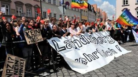 Eine NPD-Demo sowie eine Gegenveranstaltung des Bürgerbünsnisses fanden in Landsberg zuletzt am 39. Mai 2009 statt. (Archivbild von Thorsten Jordan)