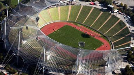 Luftaufnahme vom Münchner Olympiastadion.