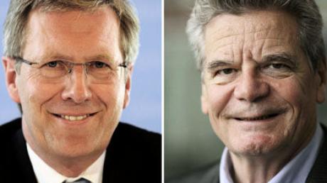 Die beiden Kandidaten Gauck und Wulff.