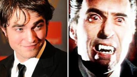 Robert Pattinson (l.) und Dracula.