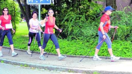 Auch die Nordic Walker kamen beim vierten Eine-Welt-Lauf in Nordendorf voll auf ihre Kosten. Foto: Petra Geisenberger