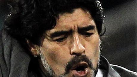 Diego Maradona, Nationaltrainer von Argentinien.