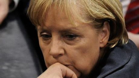 Bundeskanzlerin Angela Merkel (CDU) ist mit dem ersten Wahlergebnis nicht zufrieden.