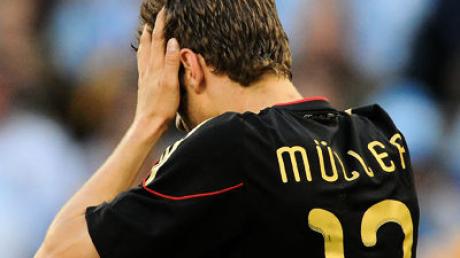 Thomas Müller, nachdem er im Viertelfinale gegen Argentinien die Gelbe Karte sah.