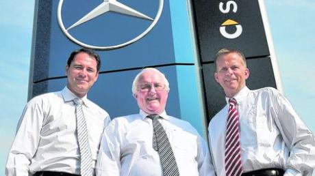 Wechsel in der Geschäftsführung (von links) Joachim Fellner, Josef G. Abel, der nun nach 38 Jahren geht, und Hannes Ruf. Foto: Photo Demmler