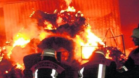 Lichterloh gebrannt hat die Maschinenhalle in Rudelstetten. Foto: Mack