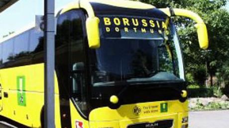 Der Mannschaftsbus von Borussia Dortmund.Quelle: www.lwl.org