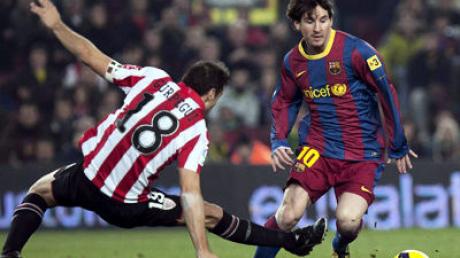 Lionel Messi vom FC Barcelona im Spiel gegen Athletic Bilbao.