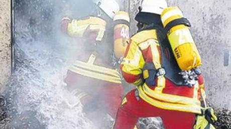 Die Feuerwehr aus Bad Wörishofen war mit 20 Einsatzkräften vor Ort, um den Brand zu löschen. 