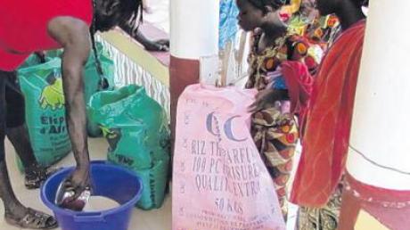 An Weihnachten verteilte der Musiker Aboubakrine Kane im Senegal eine Tonne Reis.  