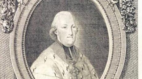 Clemens Wenzeslaus auf einem Kupferstich von 1783. 
