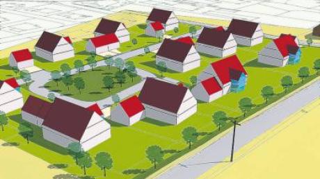 Auf den Plänen des Ingenieurbüros Tremel stehen die neuen Häuser im Baugebiet Siebnach-Nord schon. Der Ettringer Gemeinderat hat den Bebauungsplan jetzt beschlossen.  