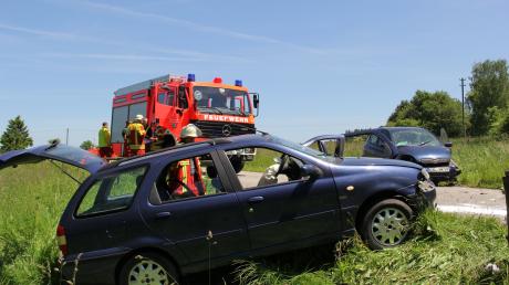 Bei einem Verkehrsunfall bei Gammenried wurden heute Nachmittag zwei Personen verletzt. 