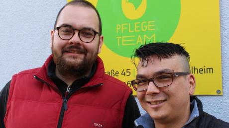 Sven Biechele (links) und Markus Wolniczak sind ein Pflegeteam. Und so heißt auch ihr Mindelheimer Pflegedienst. 
