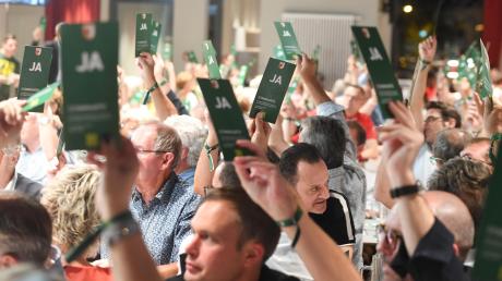 Per Handzeichen abstimmen, so wie hier auf einer Jahreshauptversammlung des FC Augsburg, war im vergangenen Jahr bei vielen Vereinen nicht möglich. Auch 2021 gibt es immer noch Einschränkungen in Bezug auf Versammlungen.  	