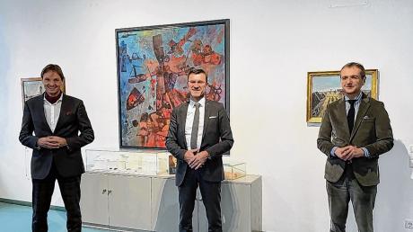 Bei der Ernennung (von links): Dr. Stephan Schiller, Vorsitzender Richter am Landgericht, Handelsrichter Walter Eberhard und Präsident Konrad Beß. 	 