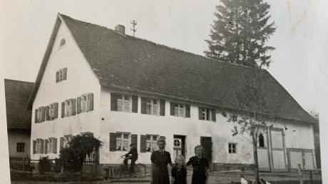 Der Bauernhof von Karl Golsner aus Eppishausen in den 40er Jahren.  Hier trug sich der Zwischenfall zu, der für Karl Golsner schlimm hätte enden können.