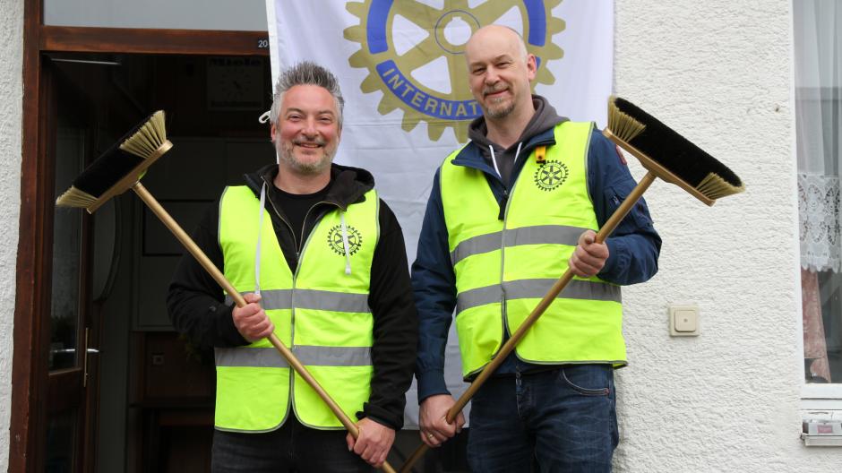 Die Organisatoren Markus Putz (links) und Kurt-Jochen Walter waren begeistert von der Resonanz auf die Aktion des Rotary-Clubs.