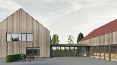 So sollte das neue Dorfgemeinschaftshaus in Schlingen aussehen. Doch statt eines Neubaus ist jetzt der Kauf des Jagdhofes der Favorit. 