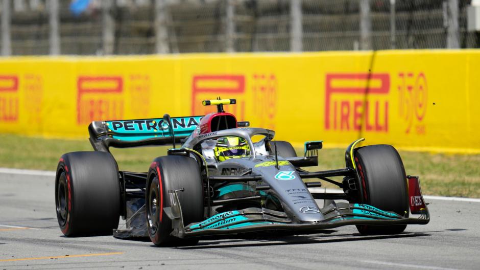 Lewis Hamilton vom Team Mercedes hatte während des Rennens Probleme mit seinem Wagen.