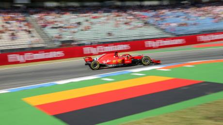 Sebastian Vettel in seinem Ferrari auf dem Hockenheimring: In naher Zukunft wird es kein Deutschland-Rennen in der Formel 1 geben.