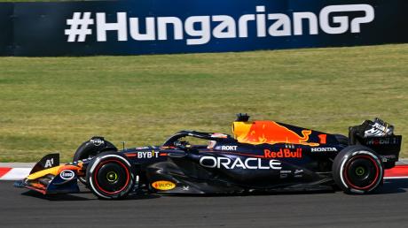 Formel-1-Titelverteidiger Max Verstappen vom Team Red Bull beim Grand Prix von Ungarn.
