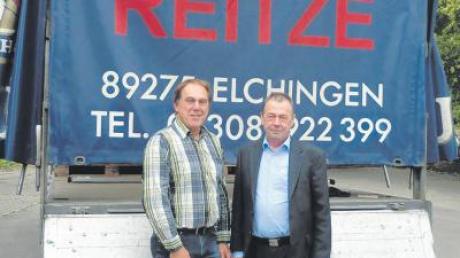 Der Getränkegroßhändler Walter Göbel (rechts) mit Michael Reitze.  