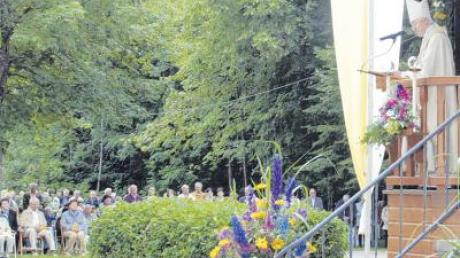 Hunderte sind zum „Käppelefest“ auf den Wannenberg bei Meßhofen gekommen. Den Gottesdienst feierte der Salzburger Erzbischof Dr. Alois Kothgasser.  