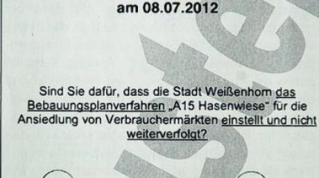 Die Stimmzettel sorgen in Weißenhorn für Irritationen.  