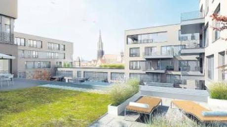 Schöne Aussicht: Einige der Wohnungen auf dem Weiss-Areal sollen Dachterrassen mit Münster-Perspektive bekommen. 