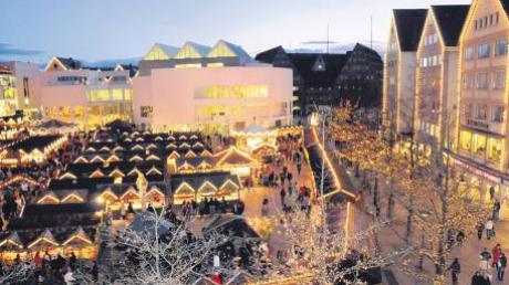 Der Ulmer Weihnachtsmarkt. 