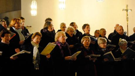 Unter Leitung von Heide Rösch sang der Sendener Kirchenchor am Sonntagabend beim Weihnachtskonzert. 