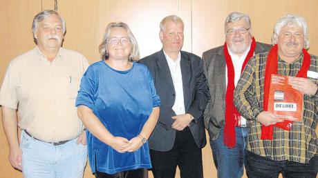 Fünf von elf Kandidaten: Manfred Mückstein, Brigitte Tina, Olaf Daum, Xaver Merk und Herbert Appel (von links) 