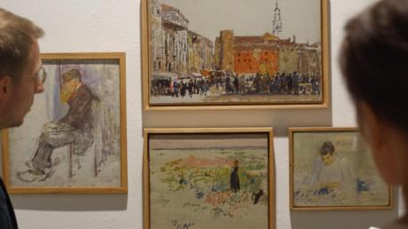Das Ulmer Museum zeigt ab Sonntag in einer Sonderausstellung Werke des Impressionisten Max Arthur Stremel, der seine letzten zehn Lebensjahre in Ulm verbrachte. Hier sind mehrere unvollständig gebliebene Bilder zu sehen. 