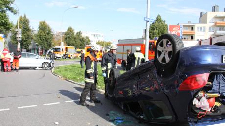 Vier Leichtverletzte gab es bei diesem Unfall in Ingolstadt.