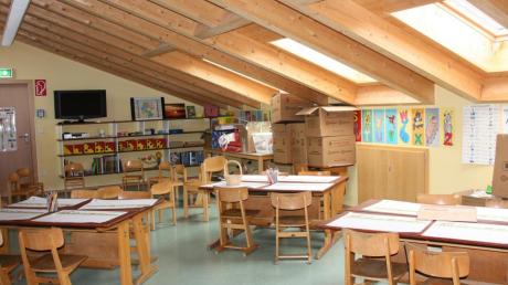 In diesem Raum sollte ursprünglich die Krippe untergebracht werden. Derzeit wird er als Lernraum für die Vorschulkinder genutzt. 