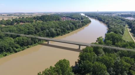 Animation einer zweiten Donaubrücke mit Blick auf Joshofen