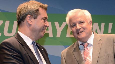 Zwei politische Schwergewichte, die Neuburg auf dem Weg zum Campus zur Seite standen und stehen: Bayerns Ministerpräsident alt und neu, Horst Seehofer (rechts) und Markus Söder.  Und wer steckt noch entscheidend hinter dem Projekt? 	 	