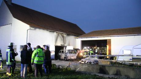 In Ingolstadt-Irgertsheim ist am Donnerstagabend ein Feuer in einer Scheune ausgebrochen.