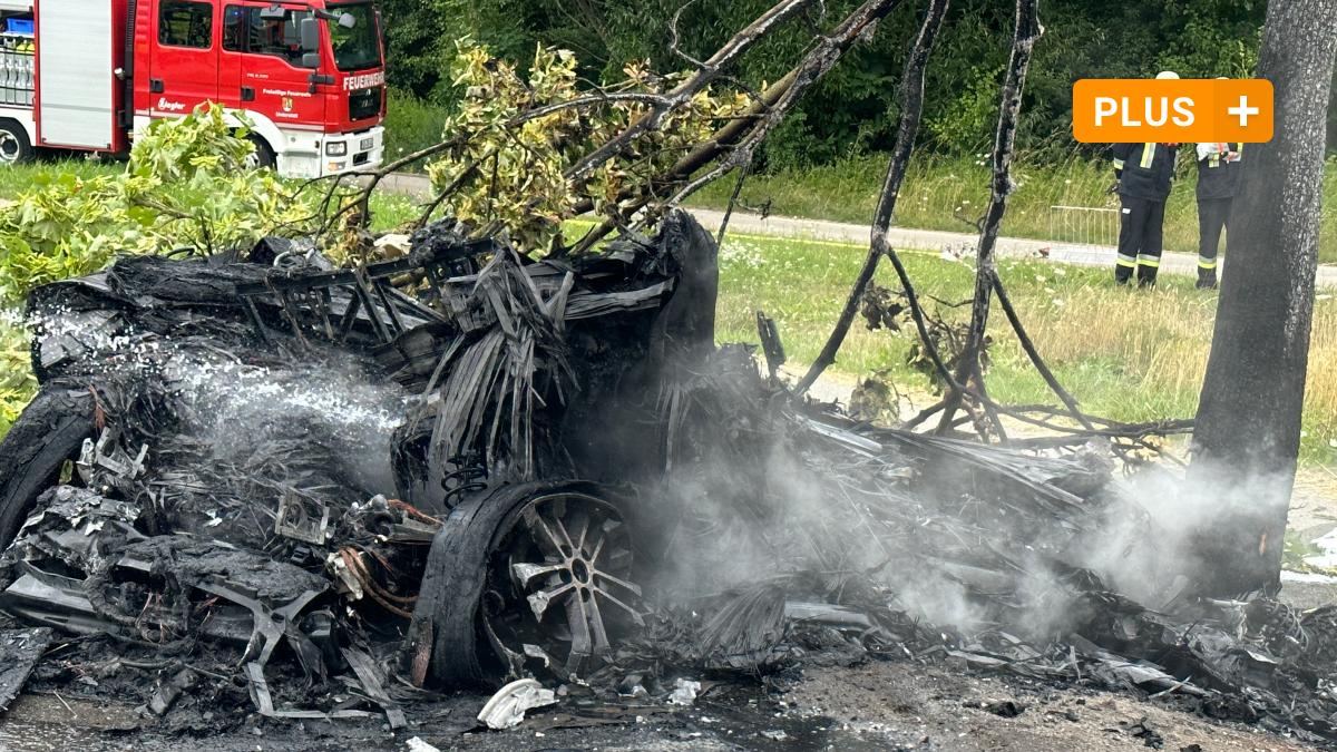#Drei Zeugen befreien Mann aus brennendem Auto bei Bergheim