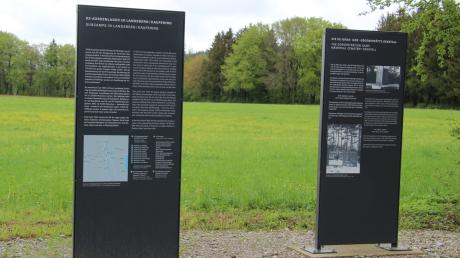 Auf Initiative des Bürgerforums Buntes Fuchstal informieren diese Tafeln über die Geschichte des Seestaller KZ-Außenlagers. 