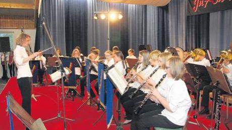 Das Vorstufenorchester des Musikvereins Maihingen.  