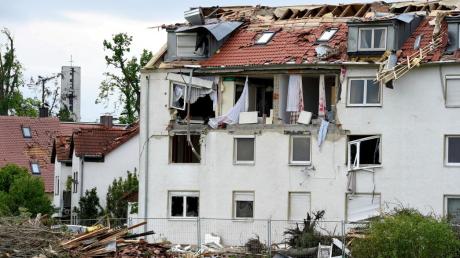 Ein Tornado verwüstete im Mai Stettenhofen bei Langweid.