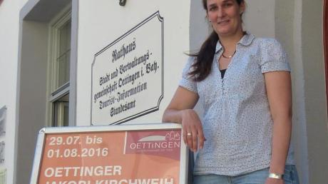 Barbara Binder gehört als Leiterin der Tourist-Info im Oettinger Rathaus zum Jakobi-Kirchweih-Team, das in den letzten Jahren viele Impulse für das Fest setzte. 