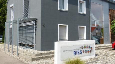 Das Gebäude der VG Ries in Nördlingen während der Renovierung. 