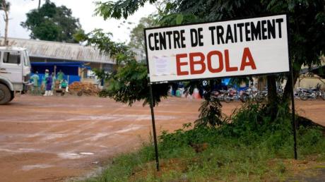 Ein Krankenhaus für Ebola-Infizierte in Gueckedou in Guinea.