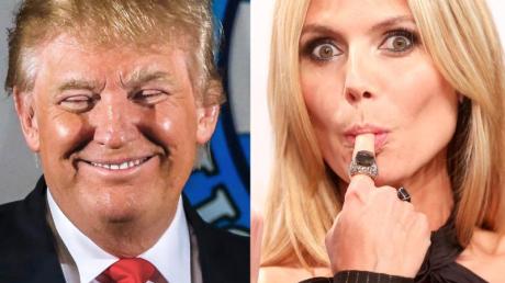 Donald Trump fiel übel auf, Heidi Klum konterte humorvoll.